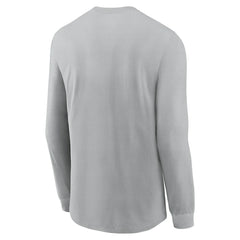 Arizona Cardinals Sideline Infograph Lock Up Performance Long Sleeve T-Shirt - Gray T-shirts