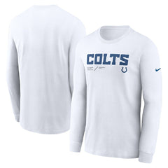 Indianapolis Colts Sideline Infograph Lock Up Performance Long Sleeve T-Shirt - White T-shirts