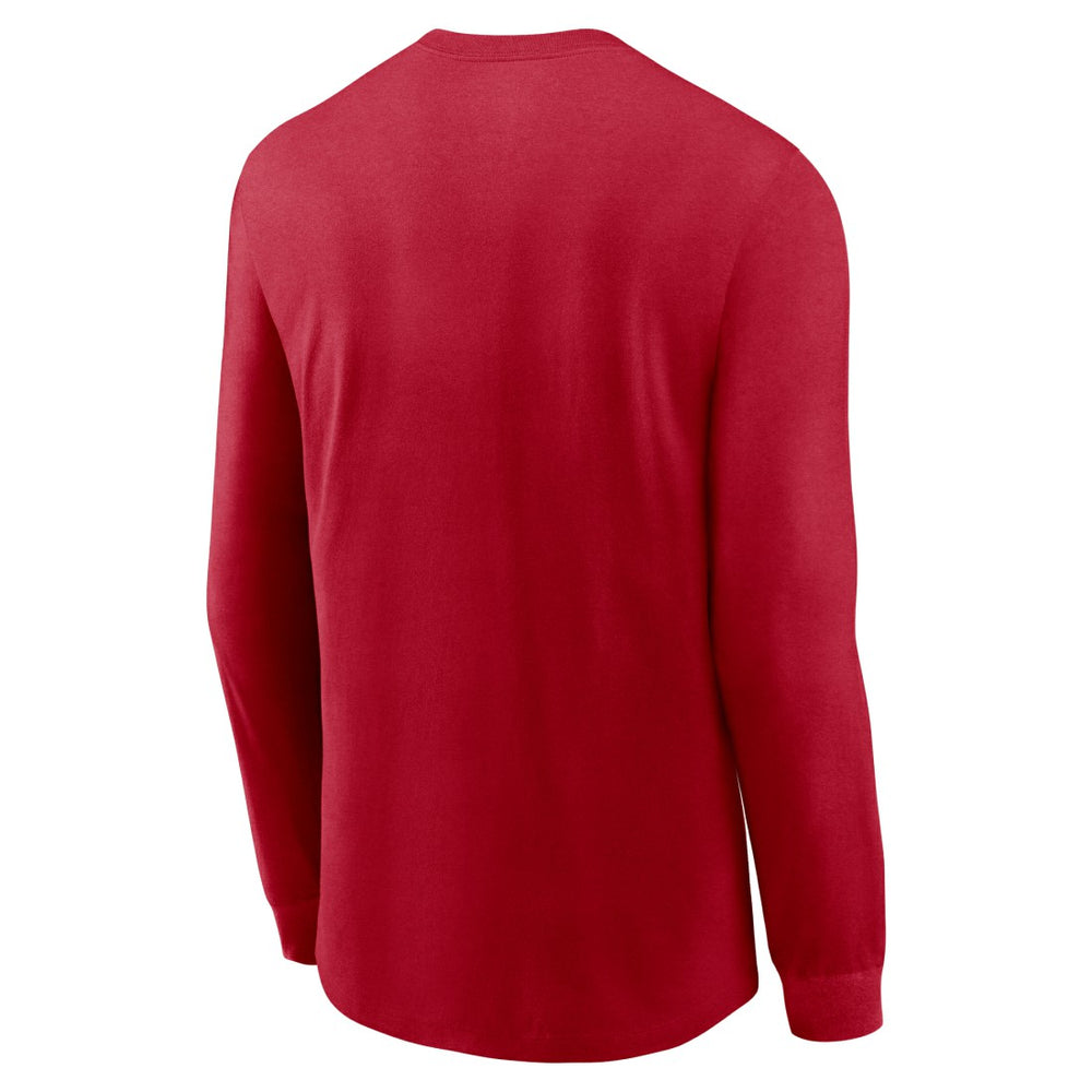 Tampa Bay Buccaneers Sideline Infograph Lock Up Performance Long Sleeve T-Shirt - Red T-shirts