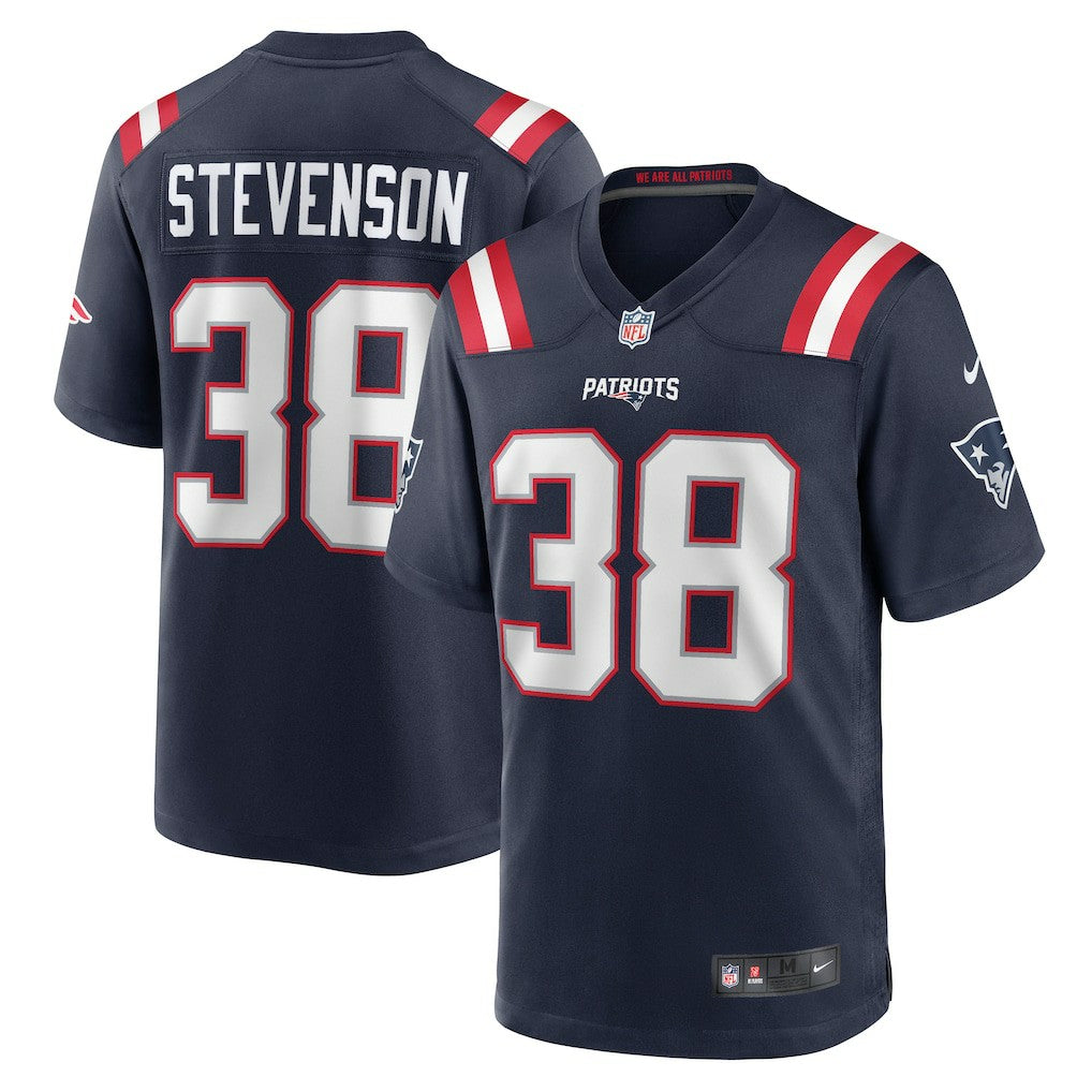 Rhamondre Stevenson New England Patriots Game Jersey - Navy Jerseys