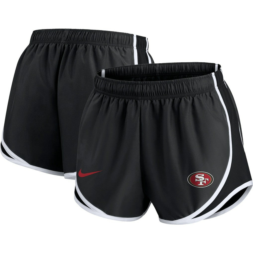 San Francisco 49ers Women's Plus Size Logo Performance Tempo Shorts - Charcoal Shorts