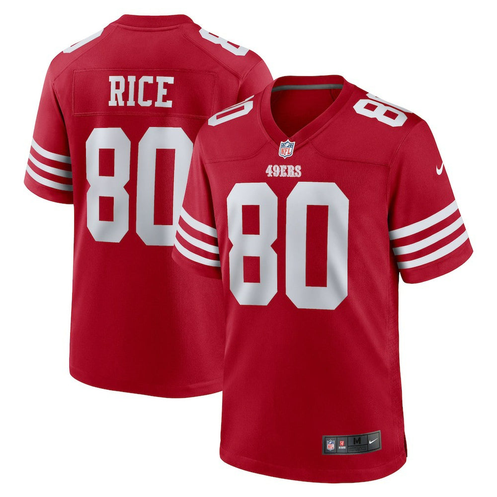 Jerry Rice San Francisco 49ers Retired Game Player Jersey - Scarlet Jerseys