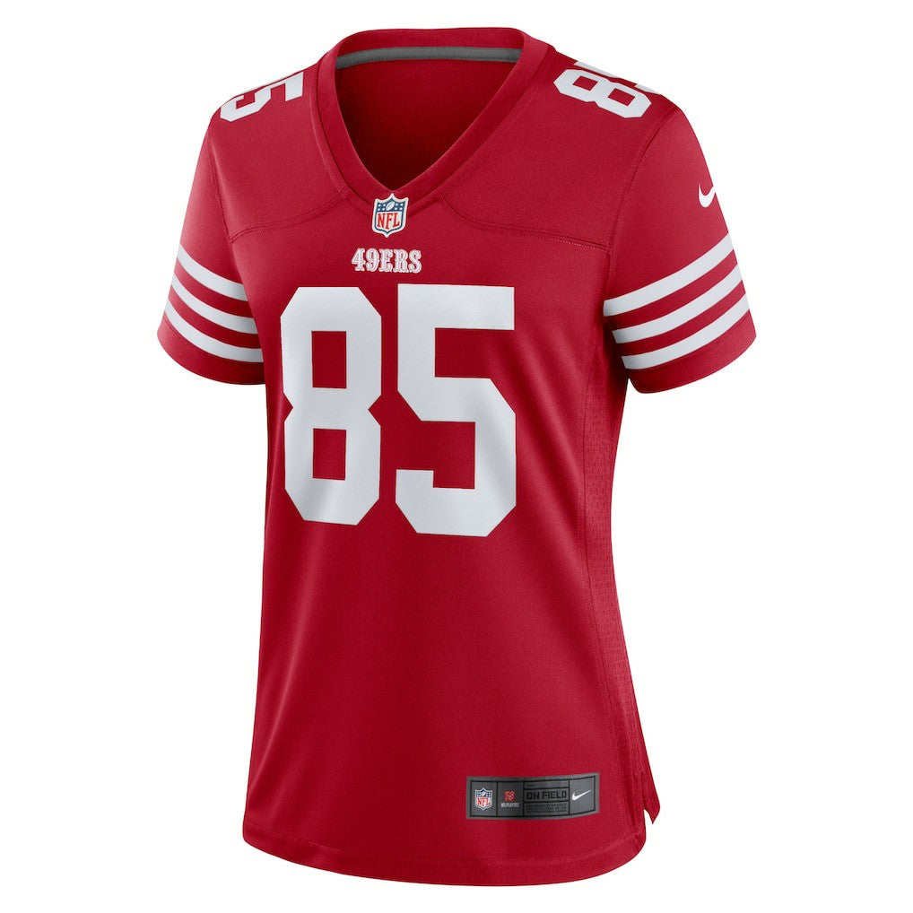 George Kittle San Francisco 49ers Women's Team Game Player Jersey - Scarlet Jerseys