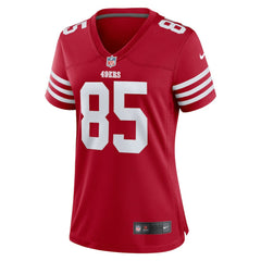 George Kittle San Francisco 49ers Women's Team Game Player Jersey - Scarlet Jerseys