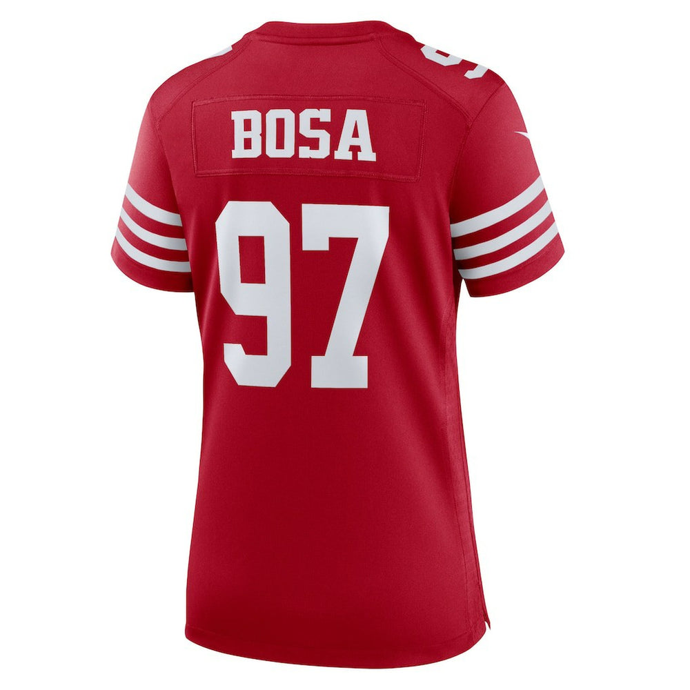 Nick Bosa San Francisco 49ers Women's Team Game Player Jersey - Scarlet Jerseys