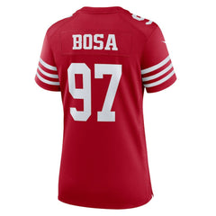 Nick Bosa San Francisco 49ers Women's Team Game Player Jersey - Scarlet Jerseys