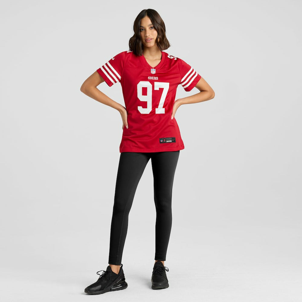 Nick Bosa San Francisco 49ers Women's Team Game Player Jersey - Scarlet Jerseys