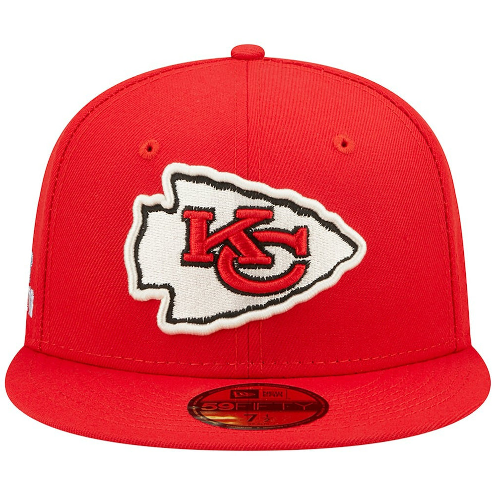Kansas City Chiefs New Era Super Bowl IV Pop Sweat 59FIFTY Fitted Hat - Red Hats