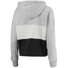 Brooklyn Nets '47 Women's Lizzy Cutoff Pullover Hoodie Heathered Gray/Heathered Black - 47 brand