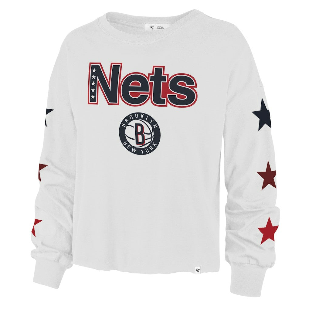Brooklyn Nets '47 Women's 2021/22 City Edition Call Up Parkway Long Sleeve T-Shirt White - 47 brand outlet