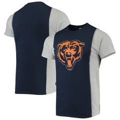 Chicago Bears Refried Apparel Sustainable Split T-Shirt - Navy/Heathered Gray T-shirts