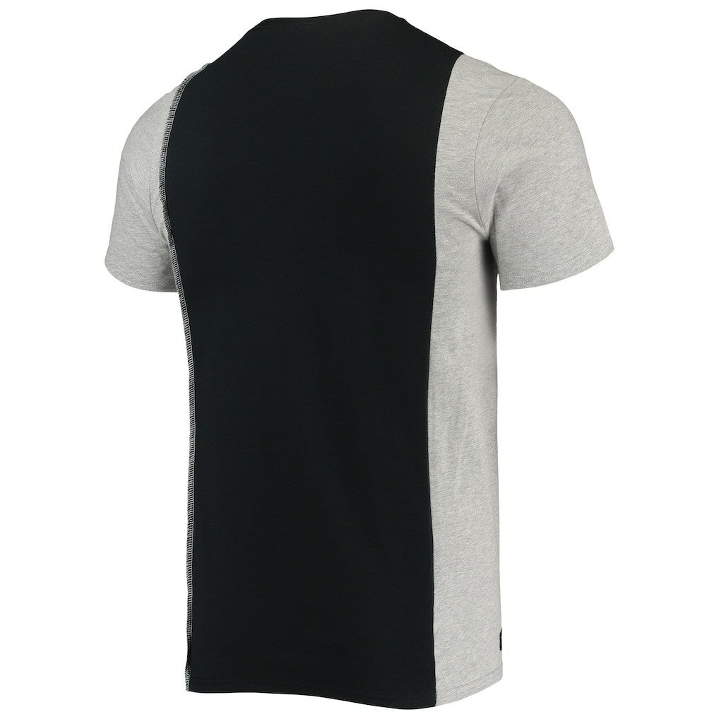 Cleveland Browns Refried Apparel Sustainable Split T-Shirt - Black/Heathered Gray T-shirts