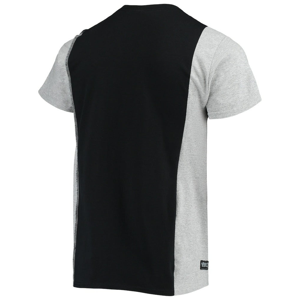 Las Vegas Raiders Refried Apparel Sustainable Split T-Shirt - Black/Heathered Gray T-shirts
