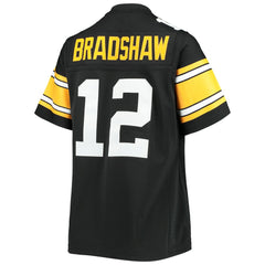 Terry Bradshaw Pittsburgh Steelers Women's Legacy Replica Player Jersey - Black Jerseys