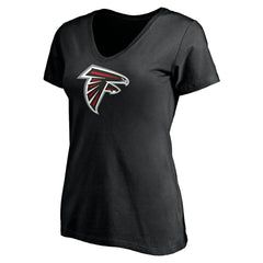Kyle Pitts Atlanta Falcons Women's Player Icon Name & Number V-Neck T-Shirt - Black T-shirts