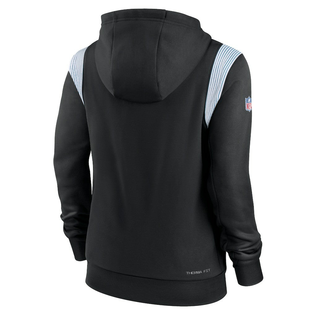 Carolina Panthers Women's Sideline Stack Performance Pullover Hoodie - Black Hoodies
