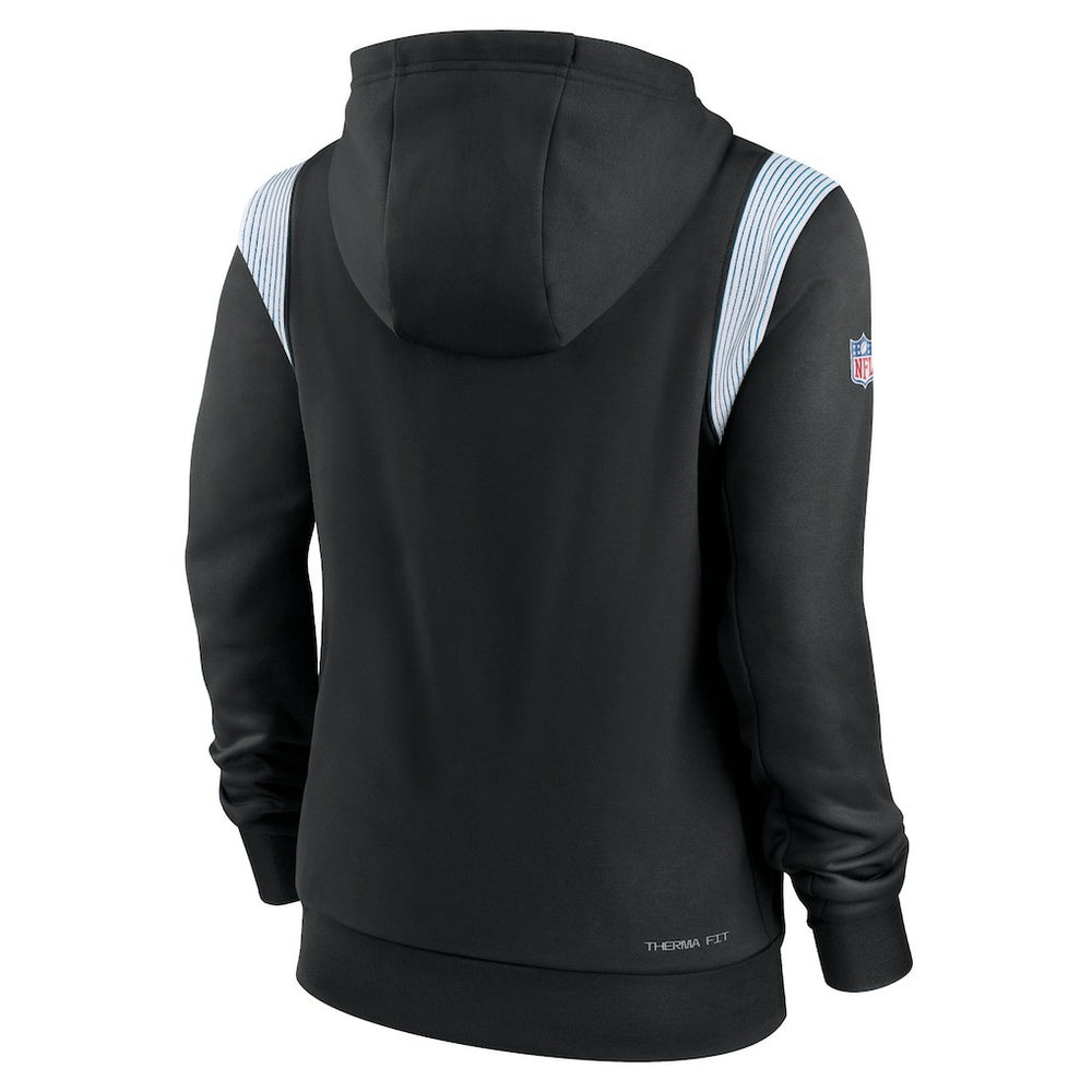 Carolina Panthers Women's Sideline Stack Performance Pullover Hoodie - Black Hoodies