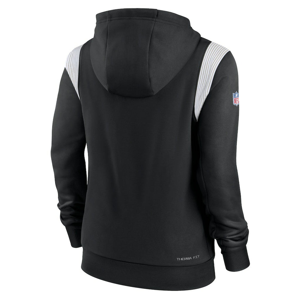 New Orleans Saints Women's Sideline Stack Performance Pullover Hoodie - Black Hoodies