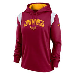 Washington Commanders Women's Sideline Stack Performance Pullover Hoodie - Burgundy Hoodies