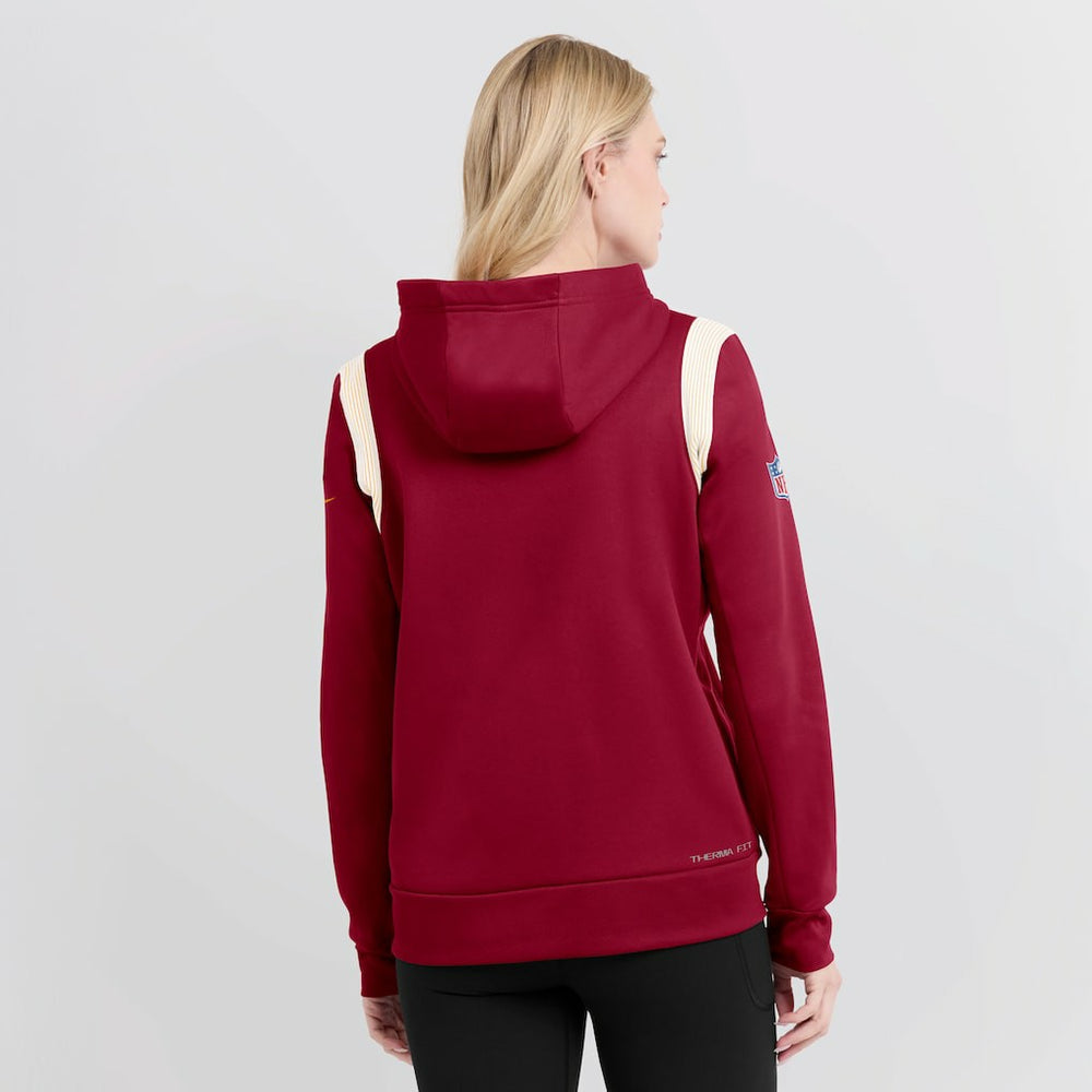 Washington Commanders Women's Sideline Stack Performance Pullover Hoodie - Burgundy Hoodies