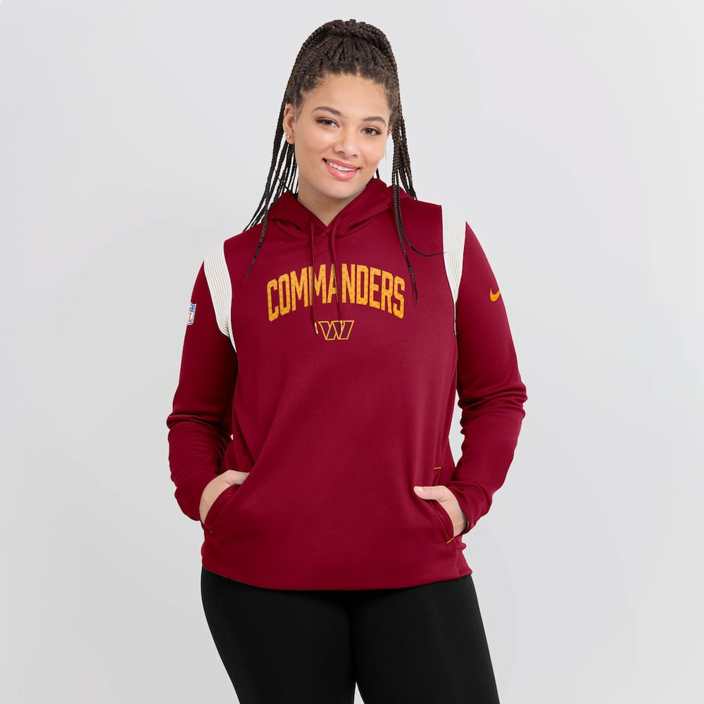 Washington Commanders Women's Sideline Stack Performance Pullover Hoodie - Burgundy Hoodies