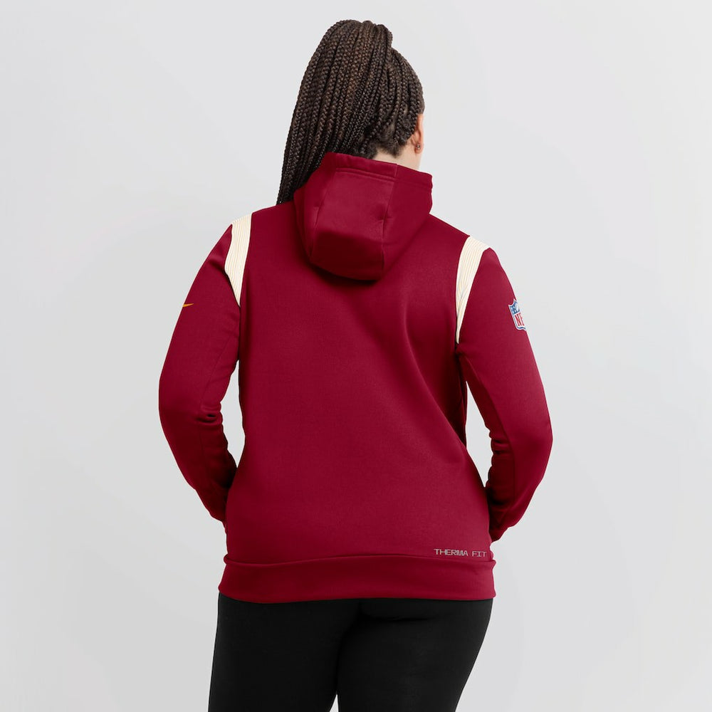 Washington Commanders Women's Sideline Stack Performance Pullover Hoodie - Burgundy Hoodies