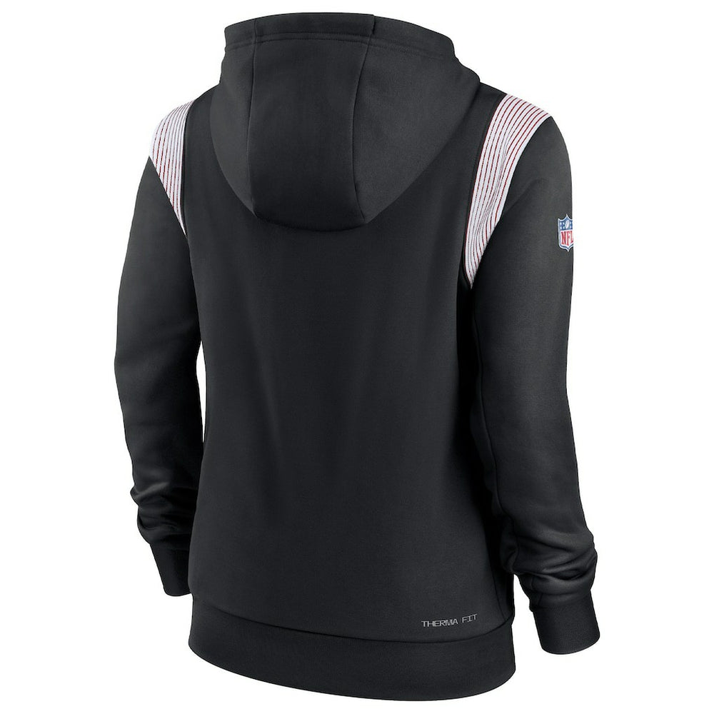 Atlanta Falcons Women's Sideline Stack Performance Pullover Hoodie - Black Hoodies