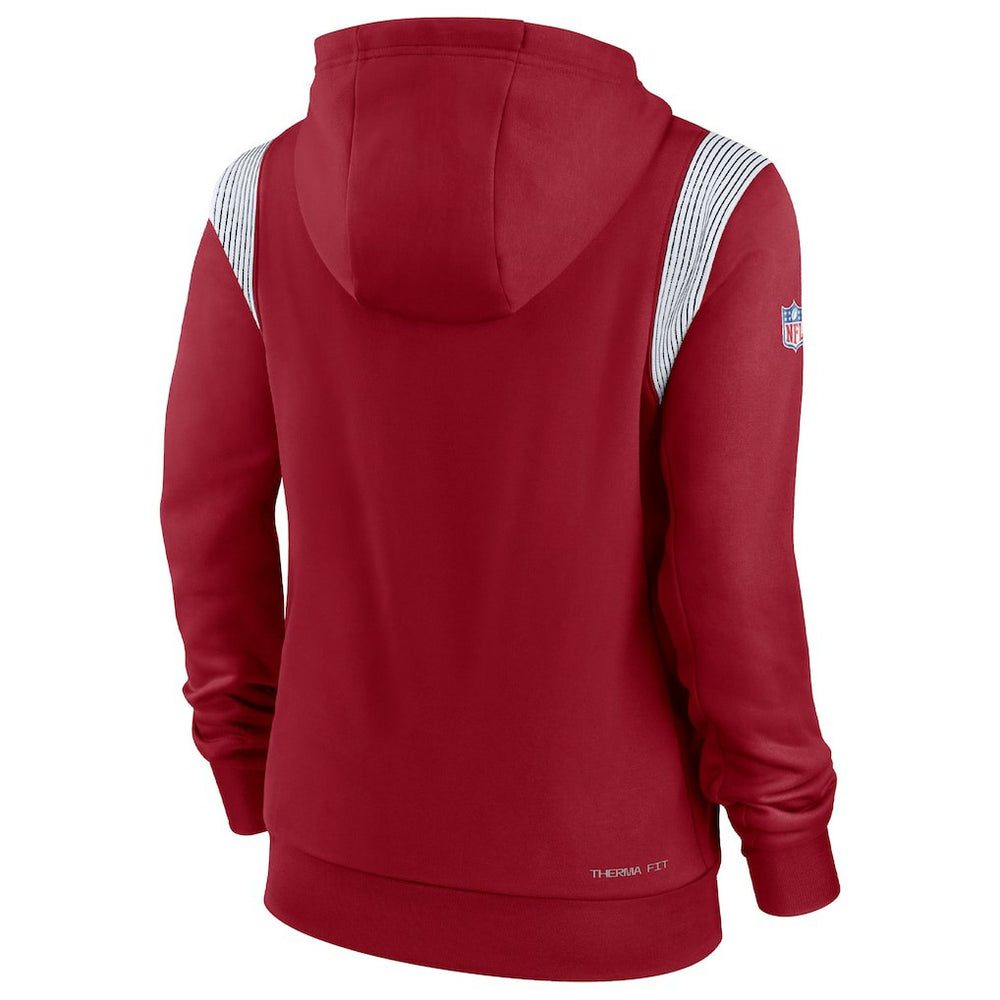 Arizona Cardinals Women's Sideline Stack Performance Pullover Hoodie - Cardinal Hoodies