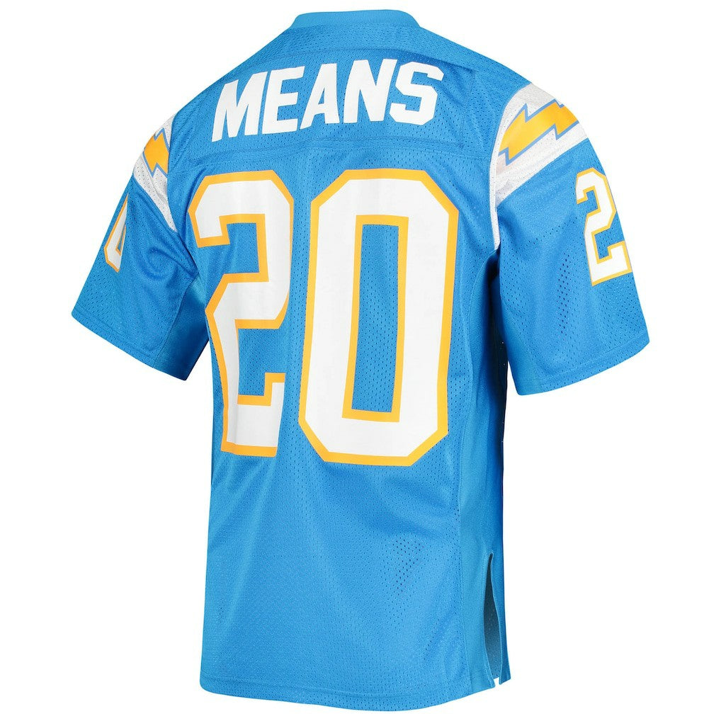 Natrone Means Los Angeles Chargers 1994 Authentic Throwback Retired Player Jersey - Powder Blue Jerseys