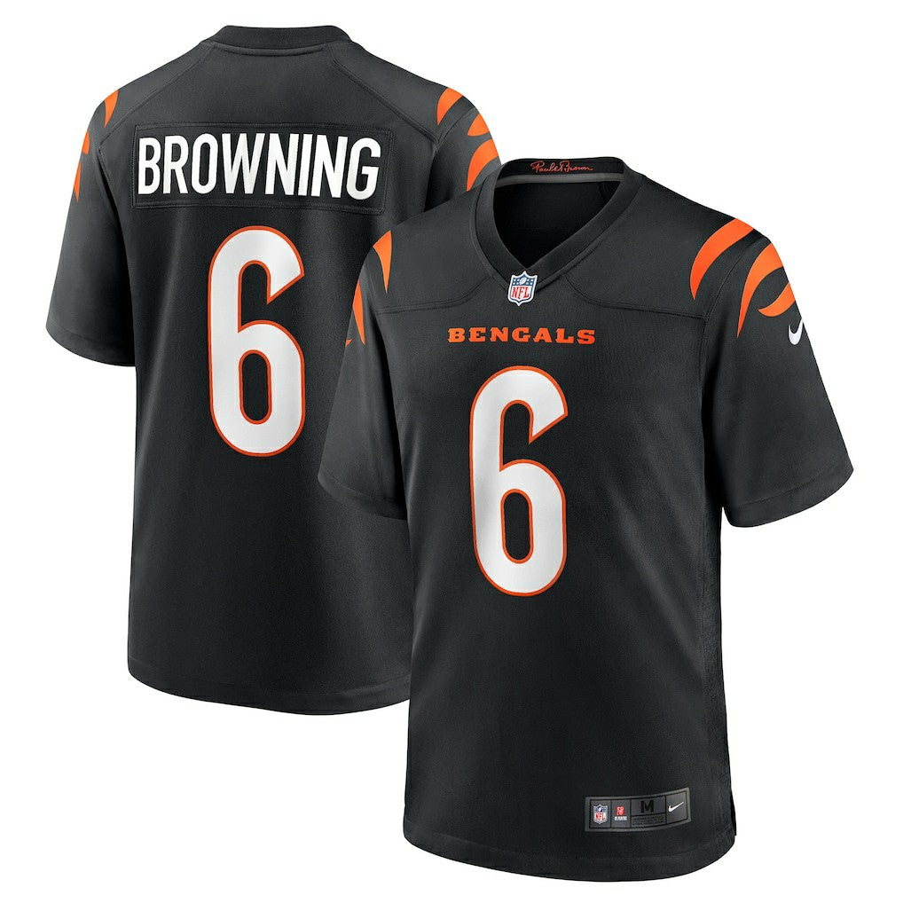 Jake Browning Cincinnati Bengals Game Jersey - Black Jerseys