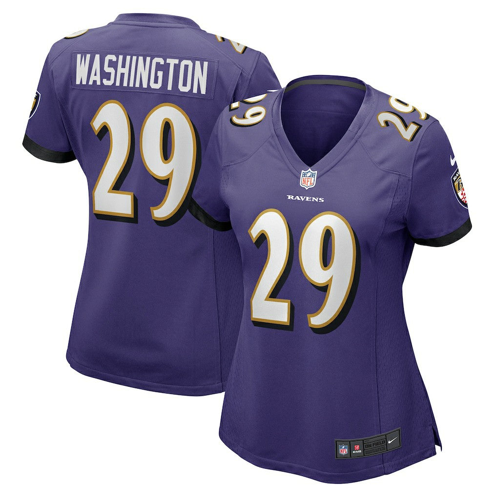 Ar'Darius Washington Baltimore Ravens Women's Player Game Jersey - Purple Jerseys