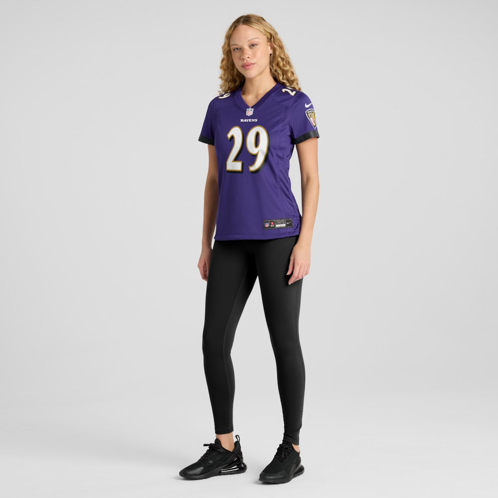 Ar'Darius Washington Baltimore Ravens Women's Player Game Jersey - Purple Jerseys