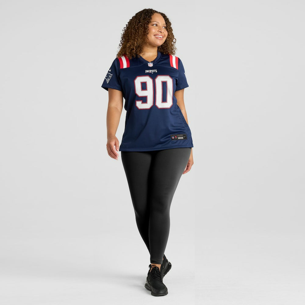 Christian Barmore New England Patriots Women's Game Jersey - Navy Jerseys