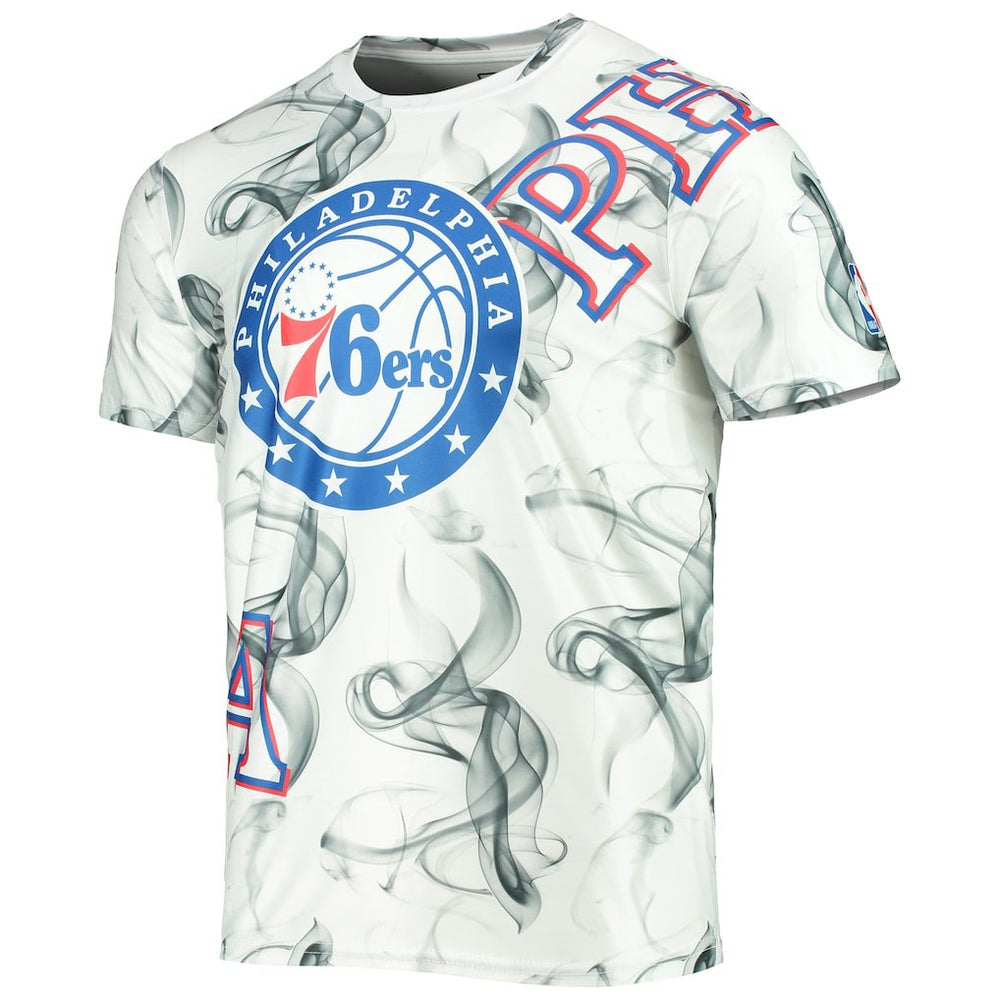Philadelphia 76ers FISLL Asymmetric Bold Smoke T-Shirt White/Black outlet