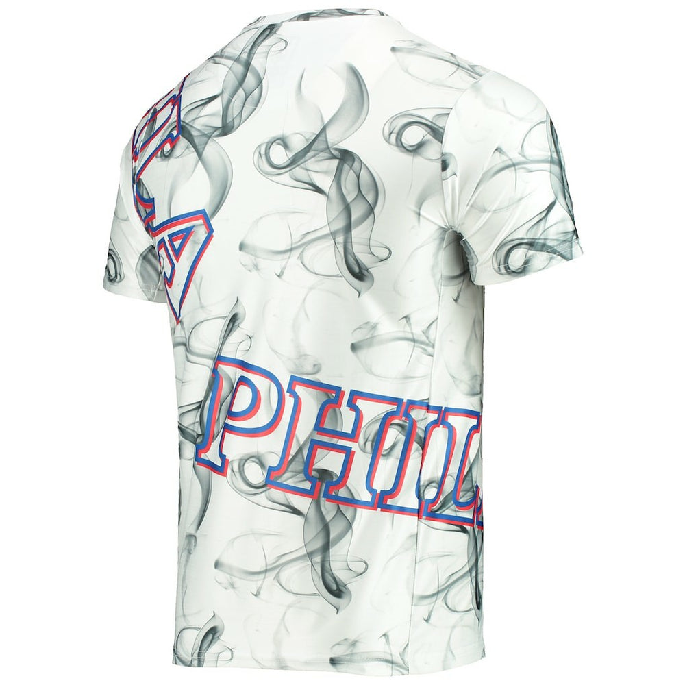 Philadelphia 76ers FISLL Asymmetric Bold Smoke T-Shirt White/Black outlet