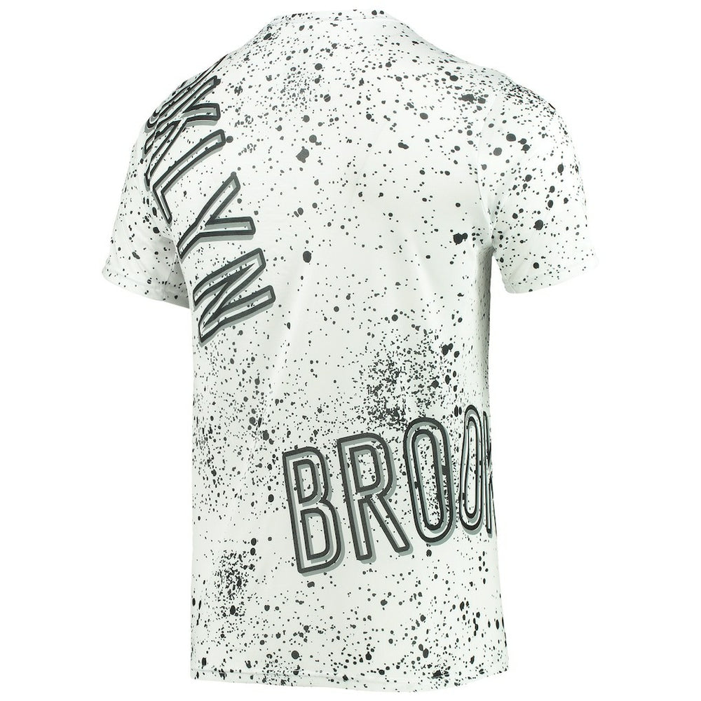 Brooklyn Nets FISLL Gold Foil Splatter Print T-Shirt White outlet