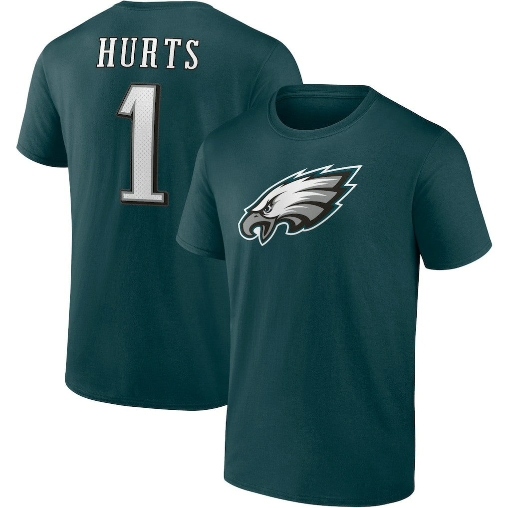 Jalen Hurts Philadelphia Eagles Player Icon T-Shirt - Midnight Green T-shirts