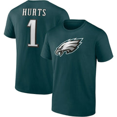 Jalen Hurts Philadelphia Eagles Player Icon T-Shirt - Midnight Green T-shirts