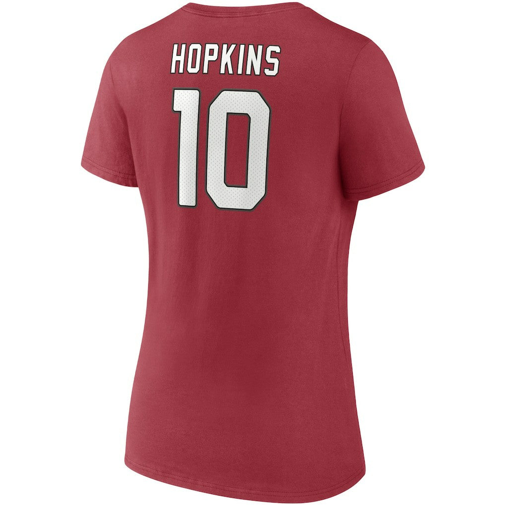 DeAndre Hopkins Arizona Cardinals Women's Player Icon Name & Number V-Neck T-Shirt - Cardinal T-shirts