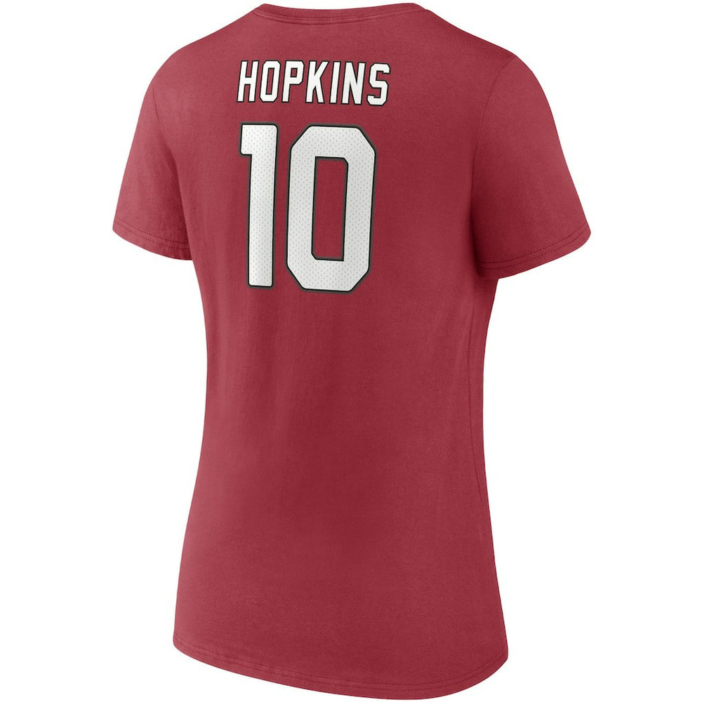 DeAndre Hopkins Arizona Cardinals Women's Player Icon Name & Number V-Neck T-Shirt - Cardinal T-shirts