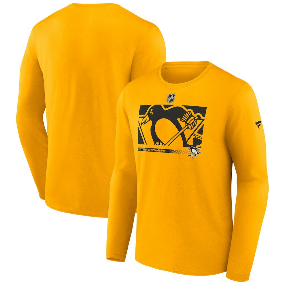 Pittsburgh Penguins Fanatics Authentic Pro Core Collection Secondary Long Sleeve T-Shirt - Gold | US 4498527