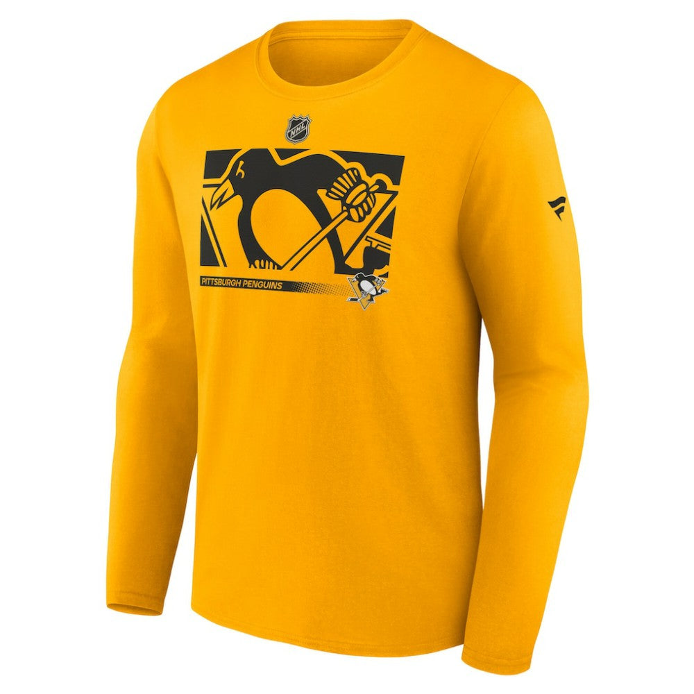 Pittsburgh Penguins Fanatics Authentic Pro Core Collection Secondary Long Sleeve T-Shirt - Gold | US 4498527