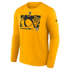 Pittsburgh Penguins Fanatics Authentic Pro Core Collection Secondary Long Sleeve T-Shirt - Gold | US 4498527