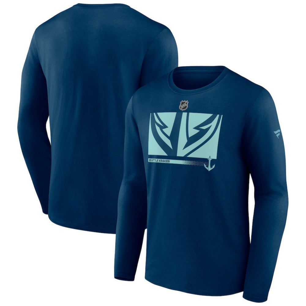 Seattle Kraken Fanatics Authentic Pro Core Collection Secondary Long Sleeve T-Shirt - Deep Sea Blue | US 4498564