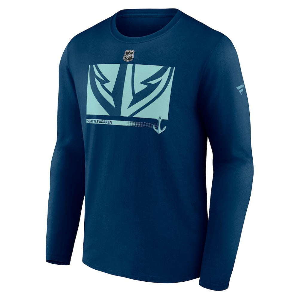 Seattle Kraken Fanatics Authentic Pro Core Collection Secondary Long Sleeve T-Shirt - Deep Sea Blue | US 4498564