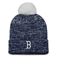 Boston Red Sox Fanatics Women's Iconic Cuffed Knit Hat with Pom - Navy/White Hats