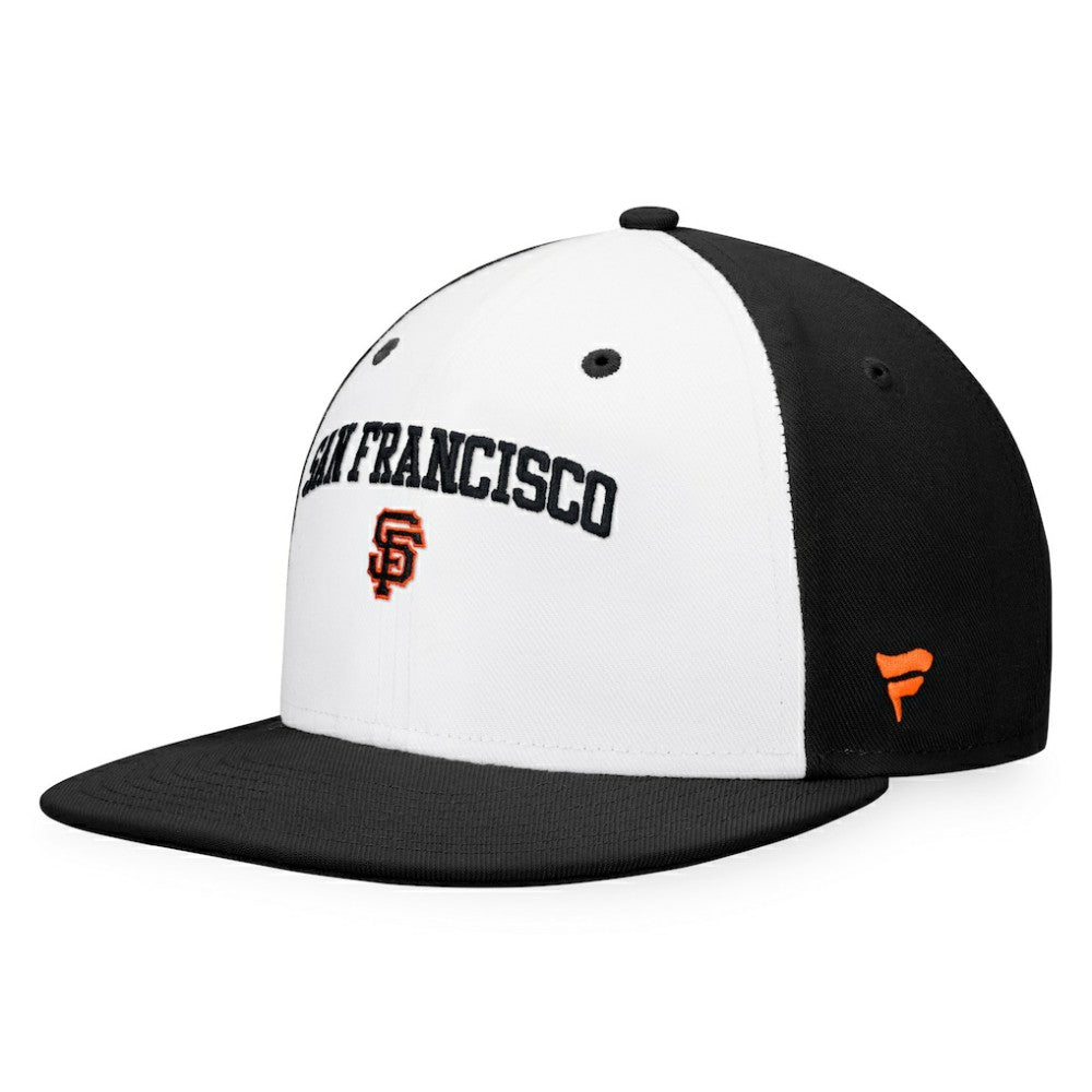 San Francisco Giants Fanatics Iconic Color Blocked Fitted Hat - White/Black Hats
