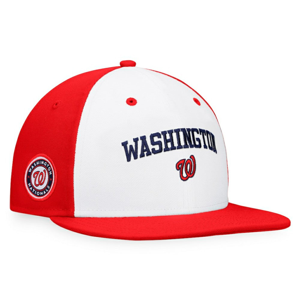 Washington Nationals Fanatics Iconic Color Blocked Fitted Hat - White/Red Hats