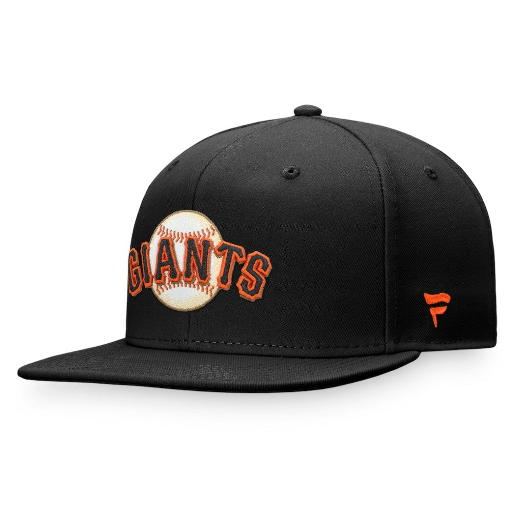 San Francisco Giants Fanatics Iconic Team Patch Fitted Hat - Black Hats