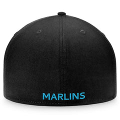 Miami Marlins Fanatics Iconic Team Patch Fitted Hat - Black Hats